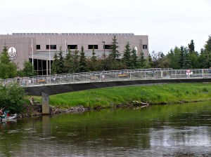 walking bridge over the Chena River